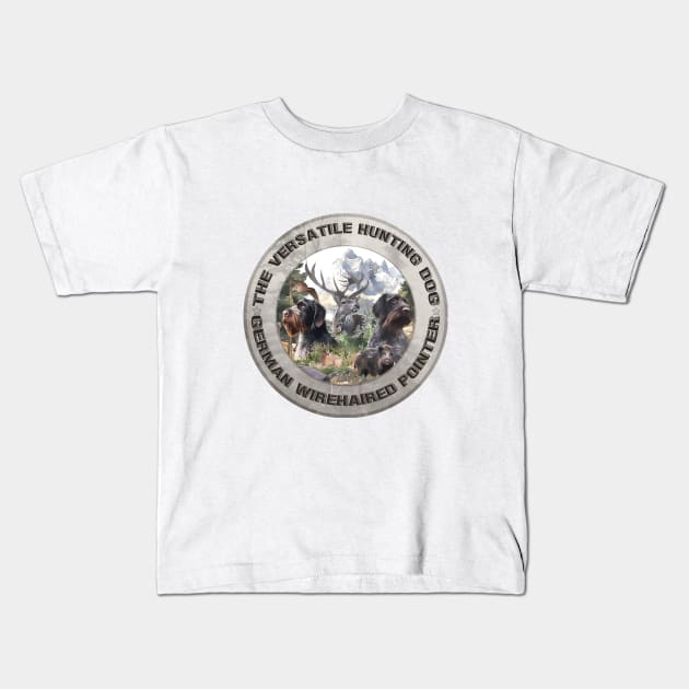 German Wirehaired Pointer Kids T-Shirt by German Wirehaired Pointer 